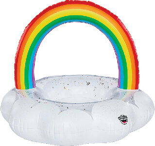 POOL FLOAT (BIG MOUTH) 4 62" x 53" x 10" Rainbow Cloud